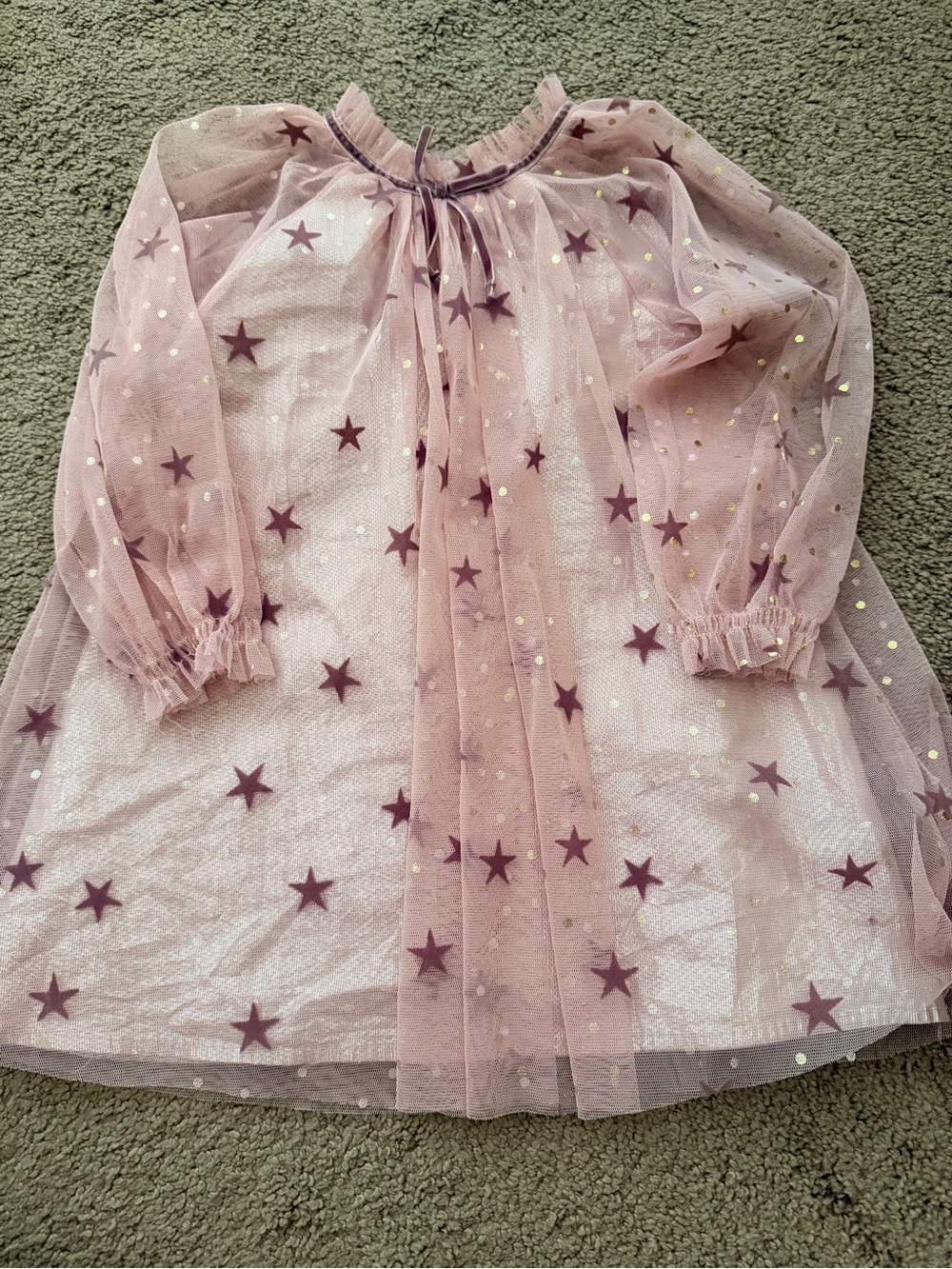 Pink Starry Mesh Dress